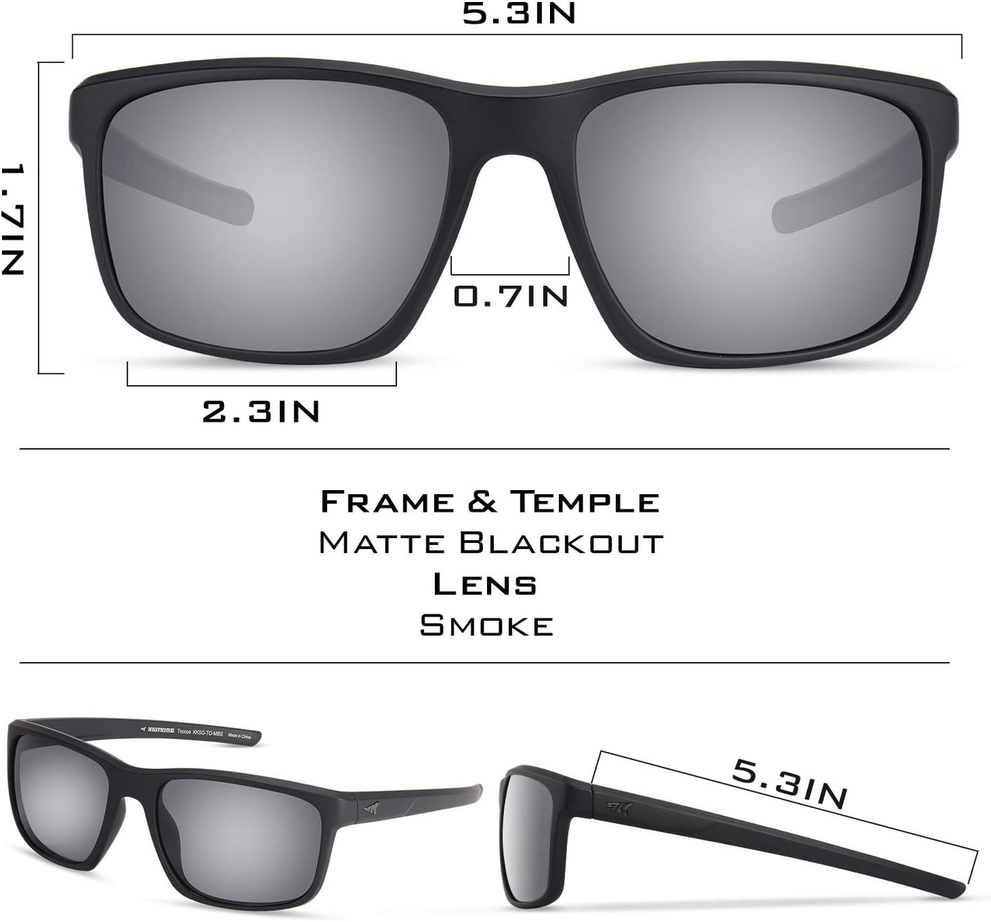 KastKing Toccoa Polarized Sport Sunglasses for Men and Women,Ideal for Driving Fishing Cycling and Running,UV Protection