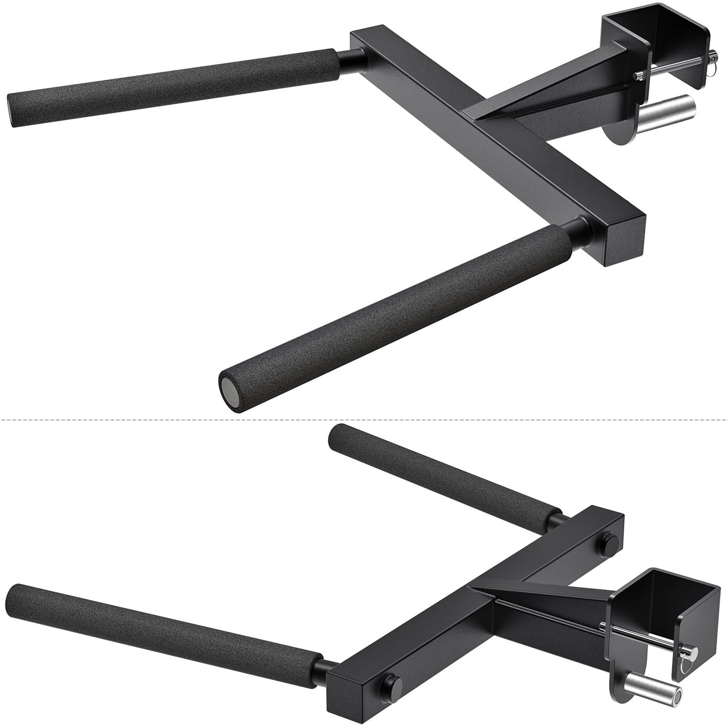 Kipika Y-Shaped Dip Bar for 3" x 3" Power Cage with 5/8" or 1" Hole - Dip Bar Attachments for Home Gym - Heavy Duty Power Rack Attachments - 3" x 3" Squat Rack Accessories for Strength Training