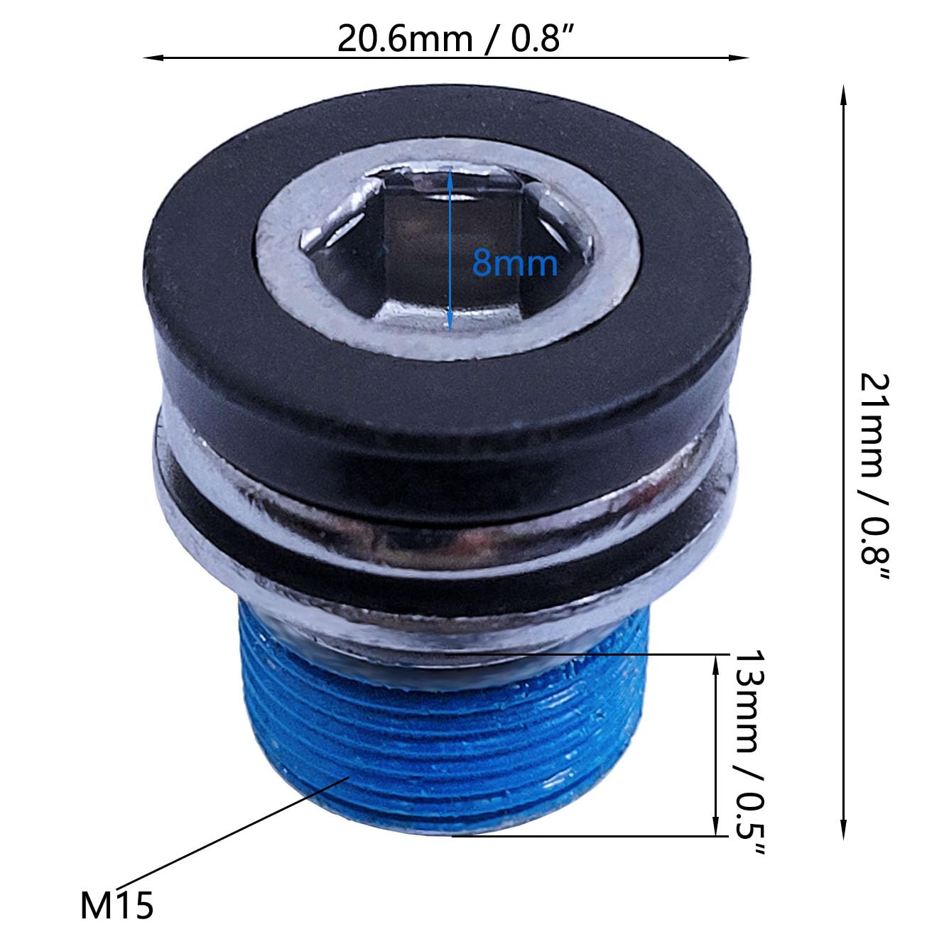 Auto-plaza 4X Bicycle E-Bike M15 Crank Arm Bolts ISIS Crank Screws Compatible with Bosch E-Bike Drives Brose