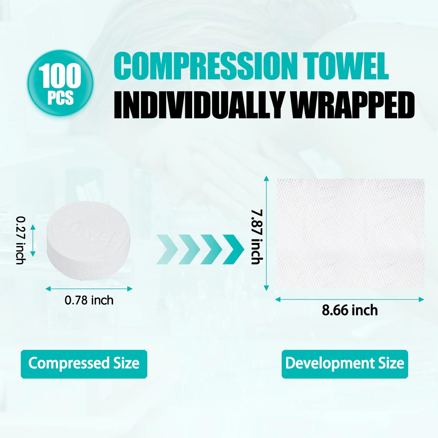 Khrgovd 100PCS Compressed Towel Tablets Mini Disposable Compressed Towel Tablets,Bulk Coin Tissues,Disposable and portable face towels suitable for travel, Camping, Sports, Beauty Salons, Home use