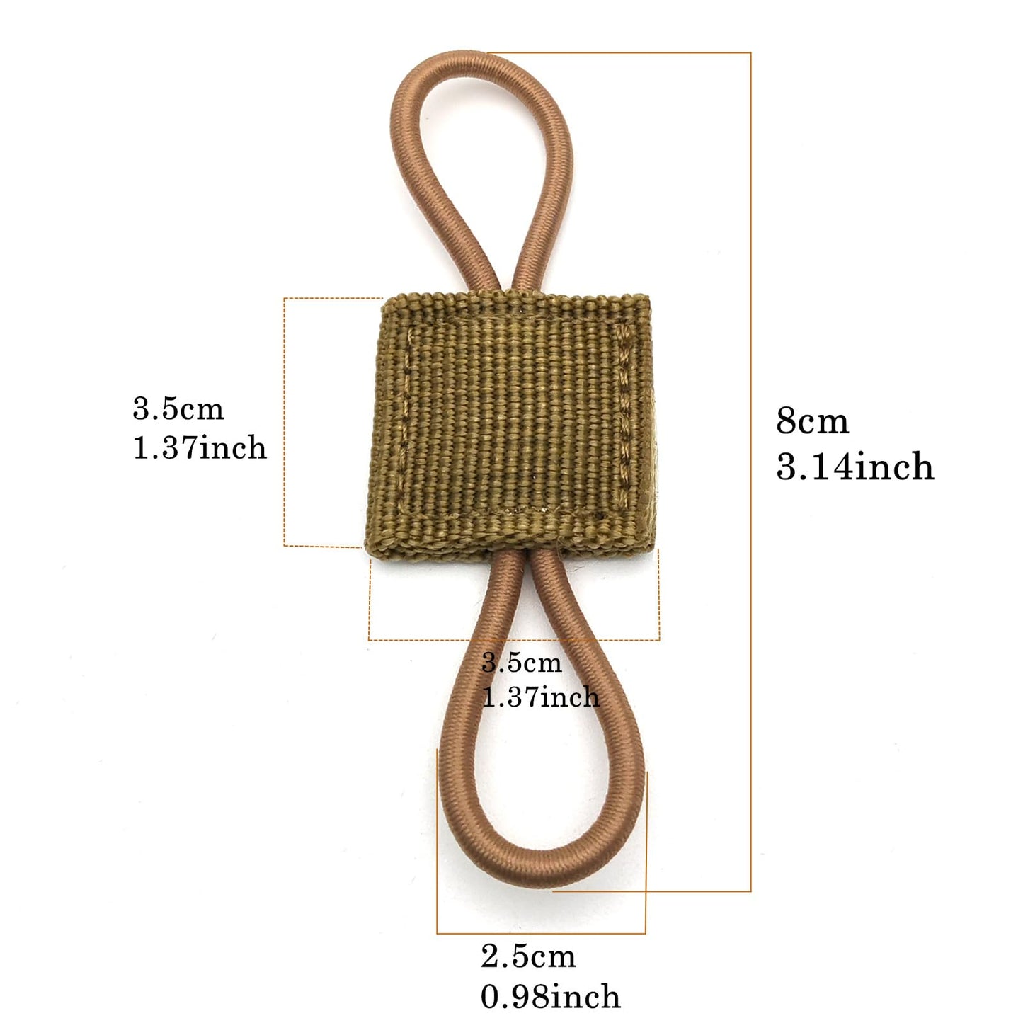 20 Pieces Molle Accessories Tactical Binding Retainer Gear Holder Clip Molle Webbing Binding Ribbon Elastic Buckle Multipurpose for Fixed Tactical Gear,Tactical Backpack Vest Attachments (khaki)