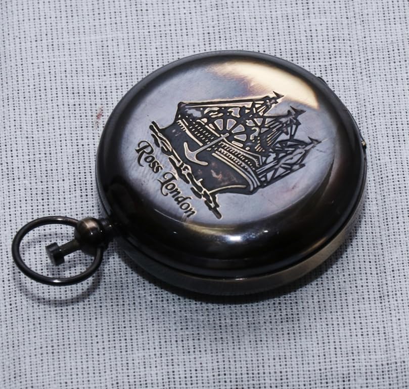 2" Antique Push Button Compass Nautical Navigational Compass Gift by ACTIVE INDUSTRIES