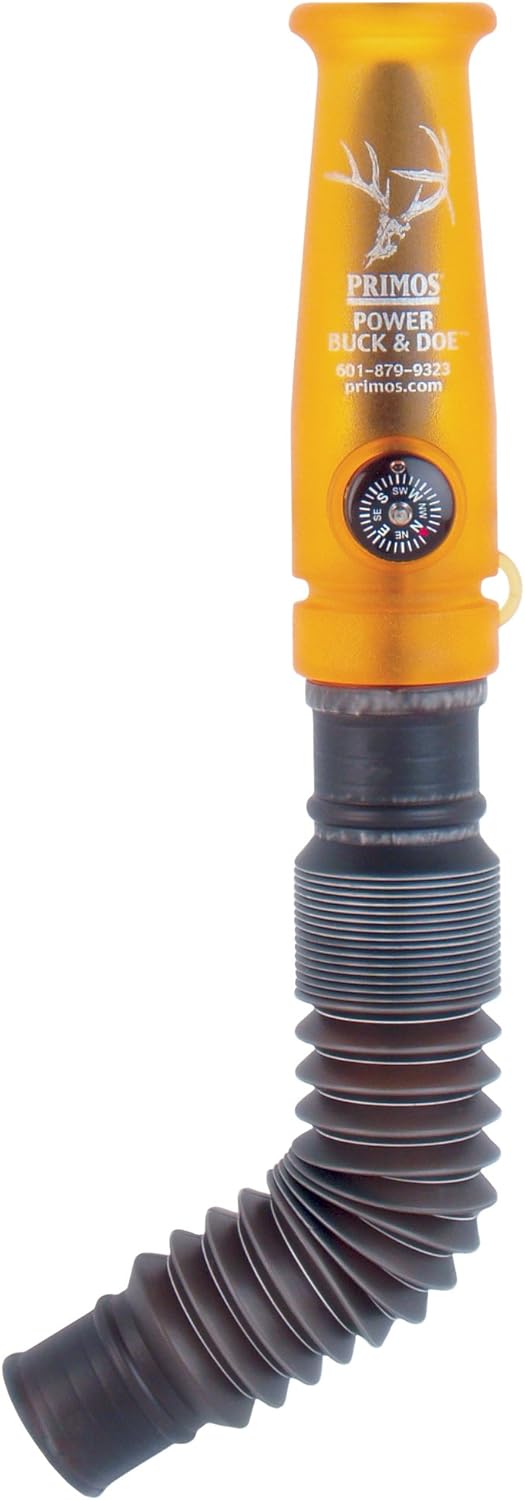 Primos Hunting Power Buck and Doe Call, Dual-Reed Design for Versatile Deer Vocalizations
