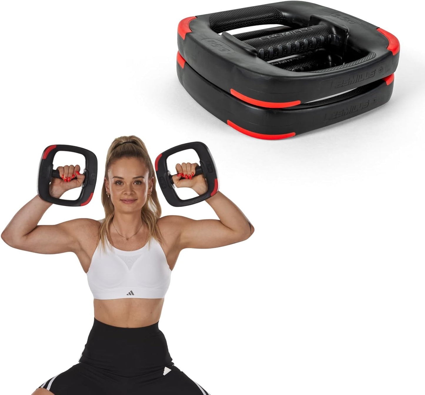 Les Mills™ Dual Purpose Ergonomic Exercise Weight Plates for Total Body Workouts
