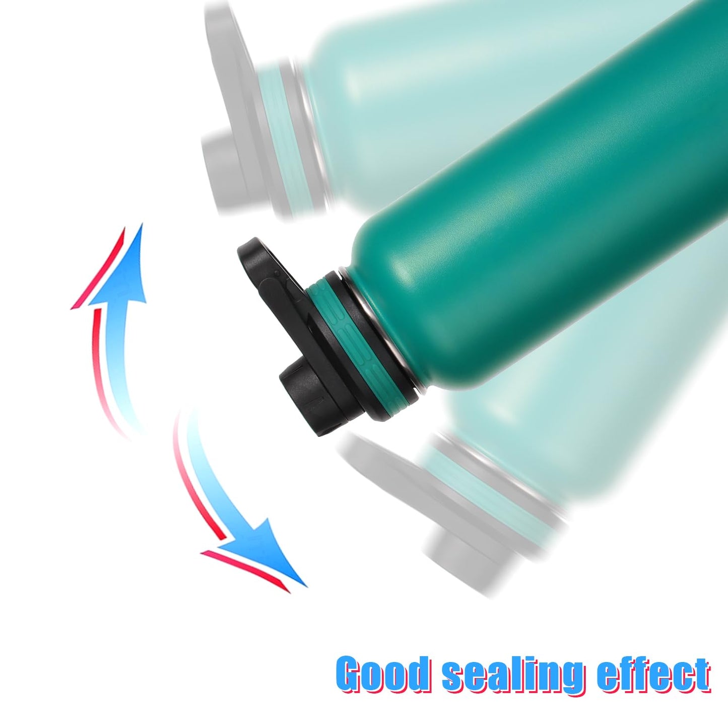 11pcs Silicone Water Bottle Gaskets, Bottle Sealing Rings with Tweezers and Straw Brush, Replacement Parts Accessories for Thermoflask 24/32/40/64oz
