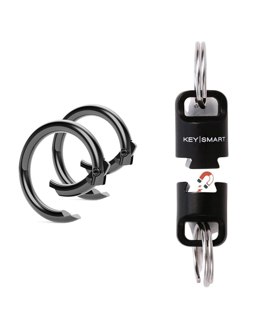 KeySmart Stainless Carabiner Clip & MagConnect Pro Key Holder