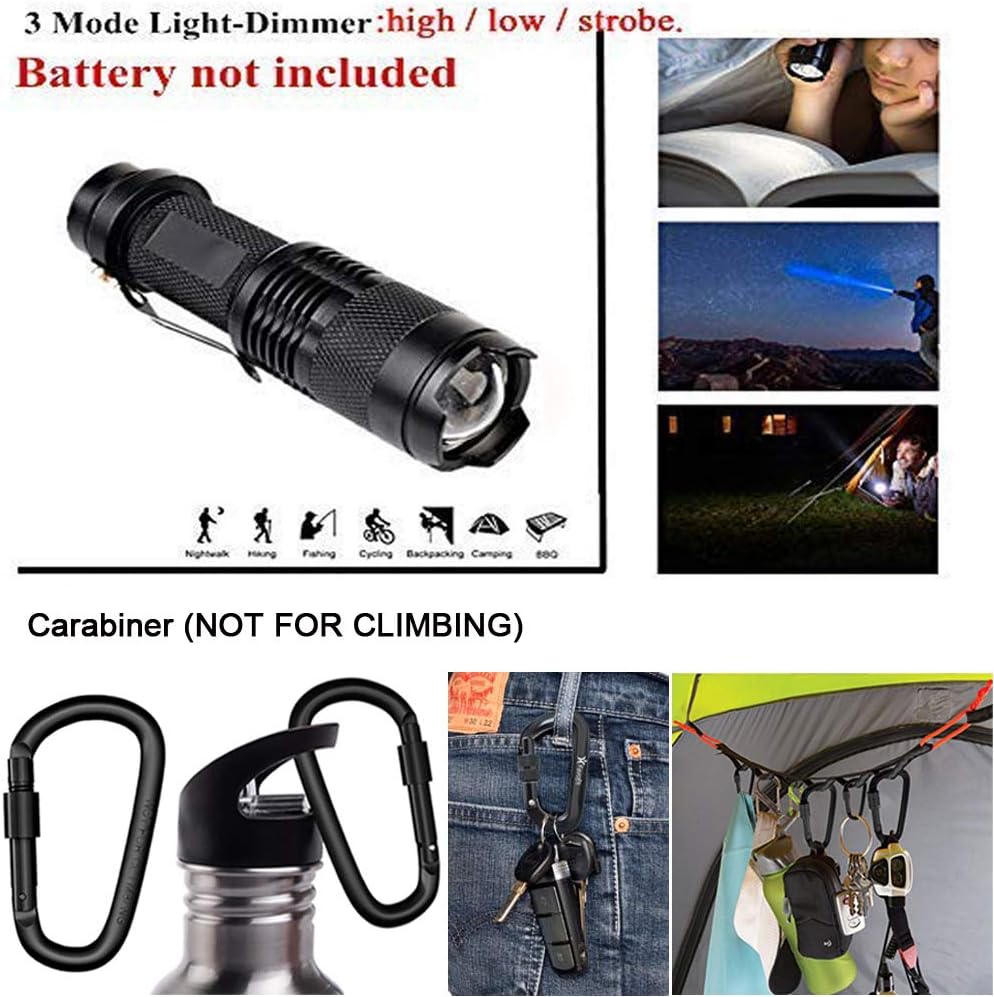 16pcs Emergency Survival Kit, Compact Survival Tactical Gear, Cool EDC Survival Tool for Cars, Camping, Hiking, Hunting, Fishing, Adventure Accessorie for Men Husband Dad Friend
