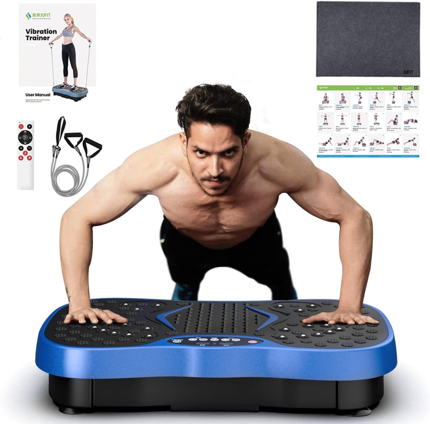 Fitness Vibration Plate Exercise Equipment Whole Body Shape Exercise Machine Vibration Platform Fit Massage Workout Trainer,Max User Weight 330lbs