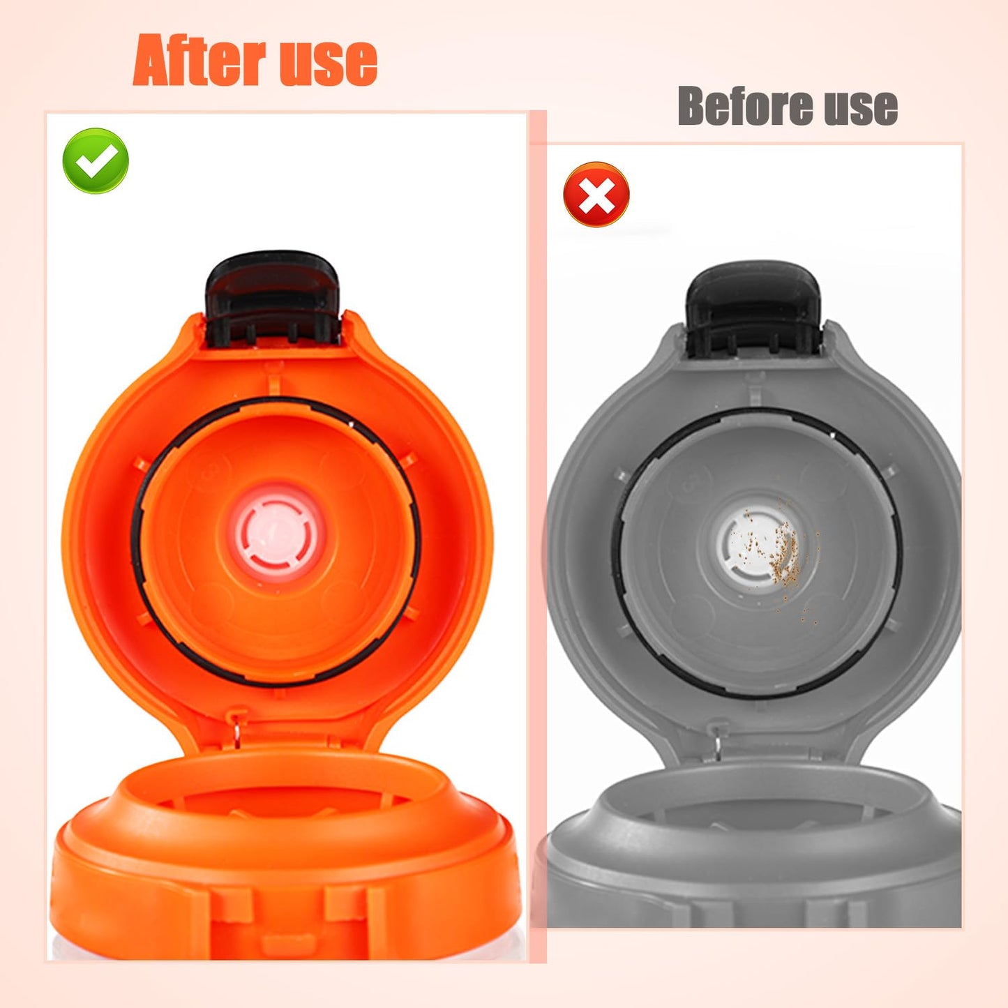 10pcs Bottle Lid Replacement Compatible with Gatorade Water Bottle, Dispensing Valves Replacement Gasket Silicone Valve and Plastic Insert & Bottle Seal & Clip for Gatorade GX 30oz Part Accessories