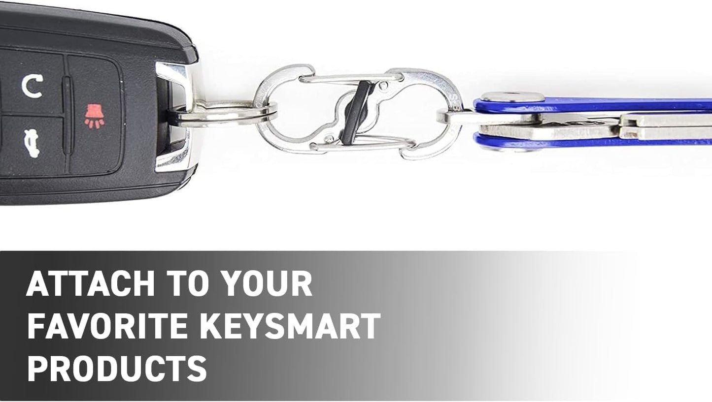 KeySmart 10 Pack Quick Disconnect Key Carabiners - Quick Release Dual and Mini Carabiner Clip, Stay Organized with Carabiner Keychains Clip, Easy Twist to Lock and Unlock, Never Lose Your Keys