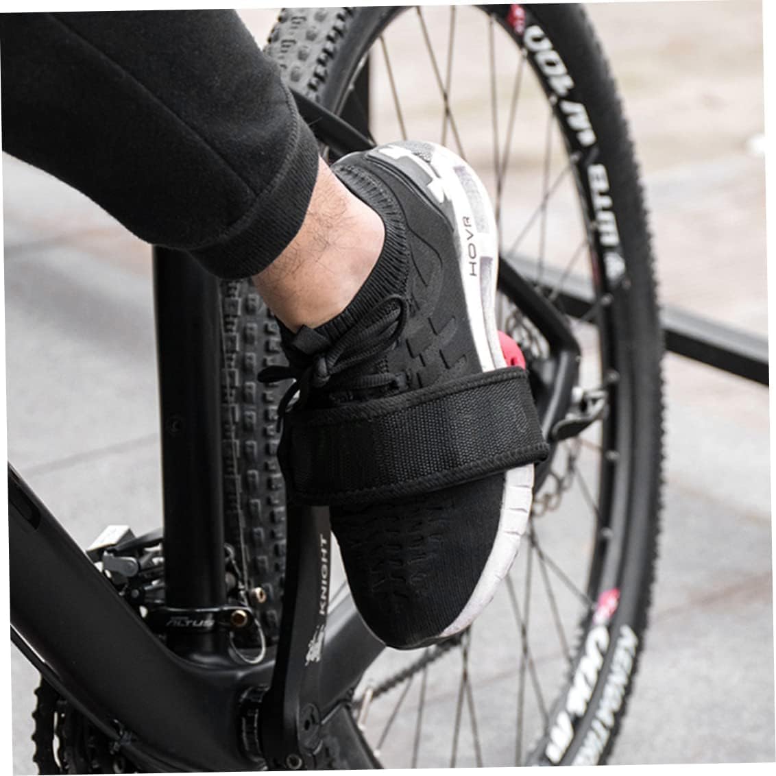 2 Pcs Beam Strap Pedal Straps Cycling Kids Bike Foot Pedal Straps Toe Clips Straps Tape Cycling Parts and Components for Fixed Gear Bike Pedals and Cleats(Black)