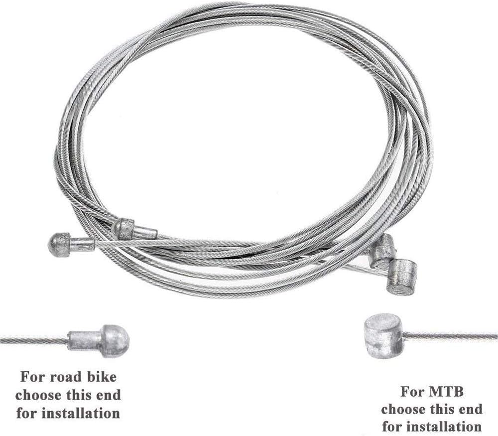 2pc Universal Bike Brake Cable Housing Kit Set Bicycle Brake Cable Replacement Kit for Moutain Road Bike Cycling Repairing