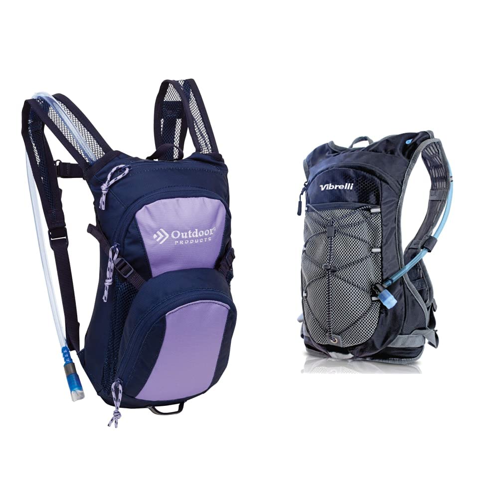 Outdoor Products Tadpole Hydration Pack (3.5L) + Vibrelli Hydration Pack & 2L Hydration Water Bladder