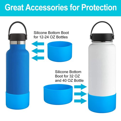 DBIW Boot for Hydro Flask 12-24 OZ Water Bottle/Stanley Tumbler, Bottom Boots for Hydroflask Sports Water Bottles, Silicone Bottom Cover Sleeve (Blue, Fits Stanley Cups + Hydro 12-24 oz)