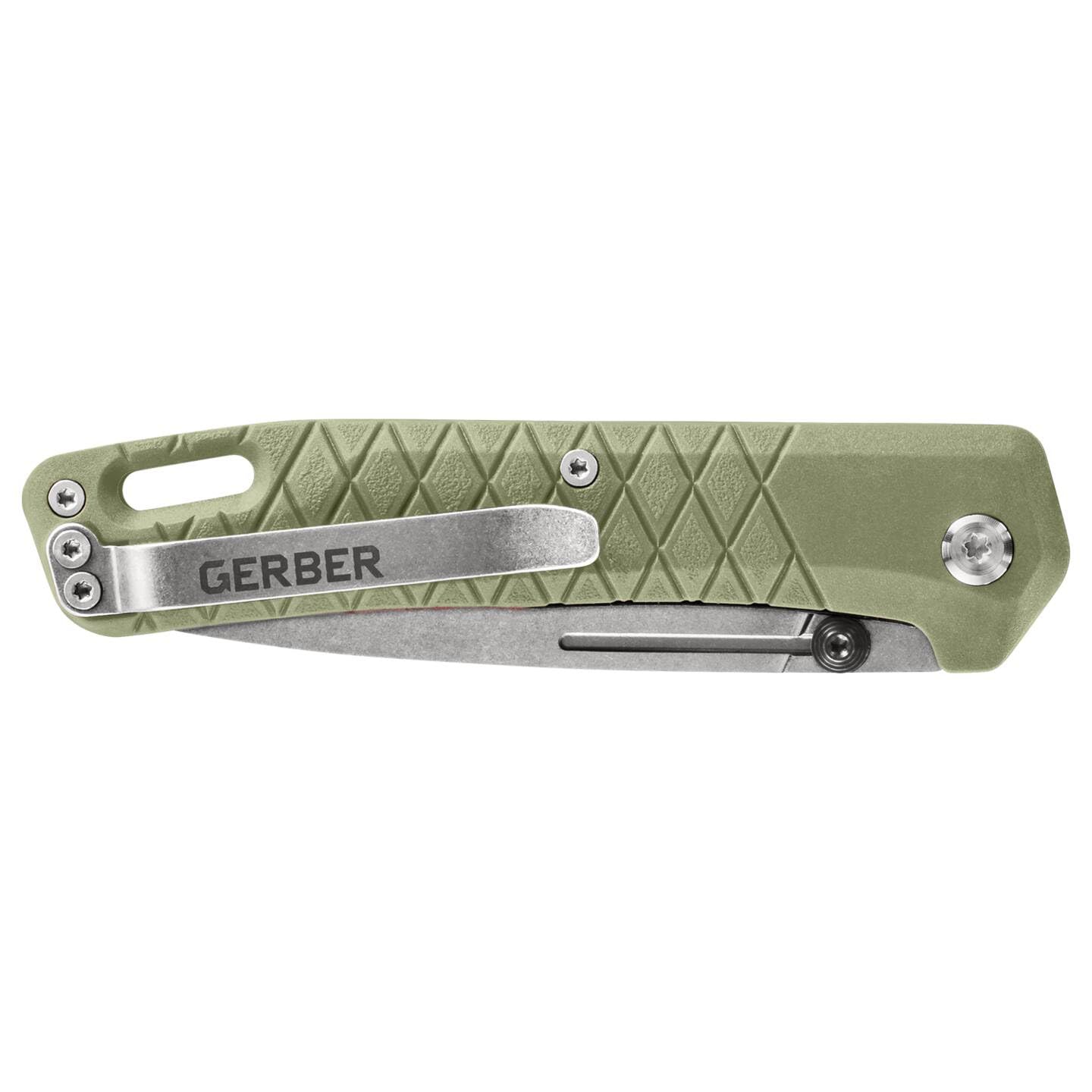 Gerber Gear Zilch Pocket Knife - 3.1" Plain Edge Blade Folding Knife - EDC Gear and Equipment - Lichen Green