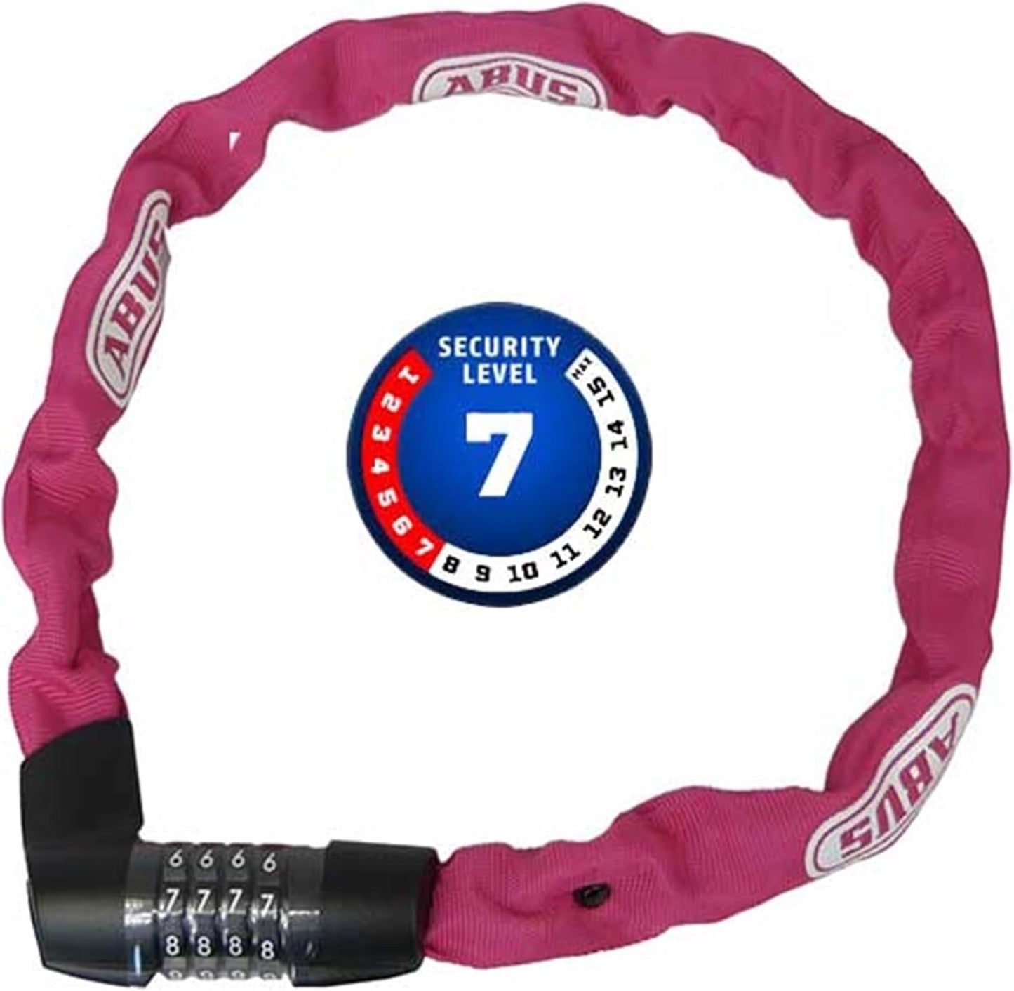 ABUS Chain Lock Tresor 1385, Combination Lock, Made of Hardened Steel, 7 mm Square Chain, ABUS Security Level 7