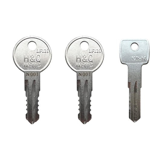 KeyPower N077 PreCut Keys (2) + D1251 Lock-Core Removal Key for Thule Ski, Roof, Cargo Box, Carrier Racks and Crossbars, Outdoor Equipment, Vehicles