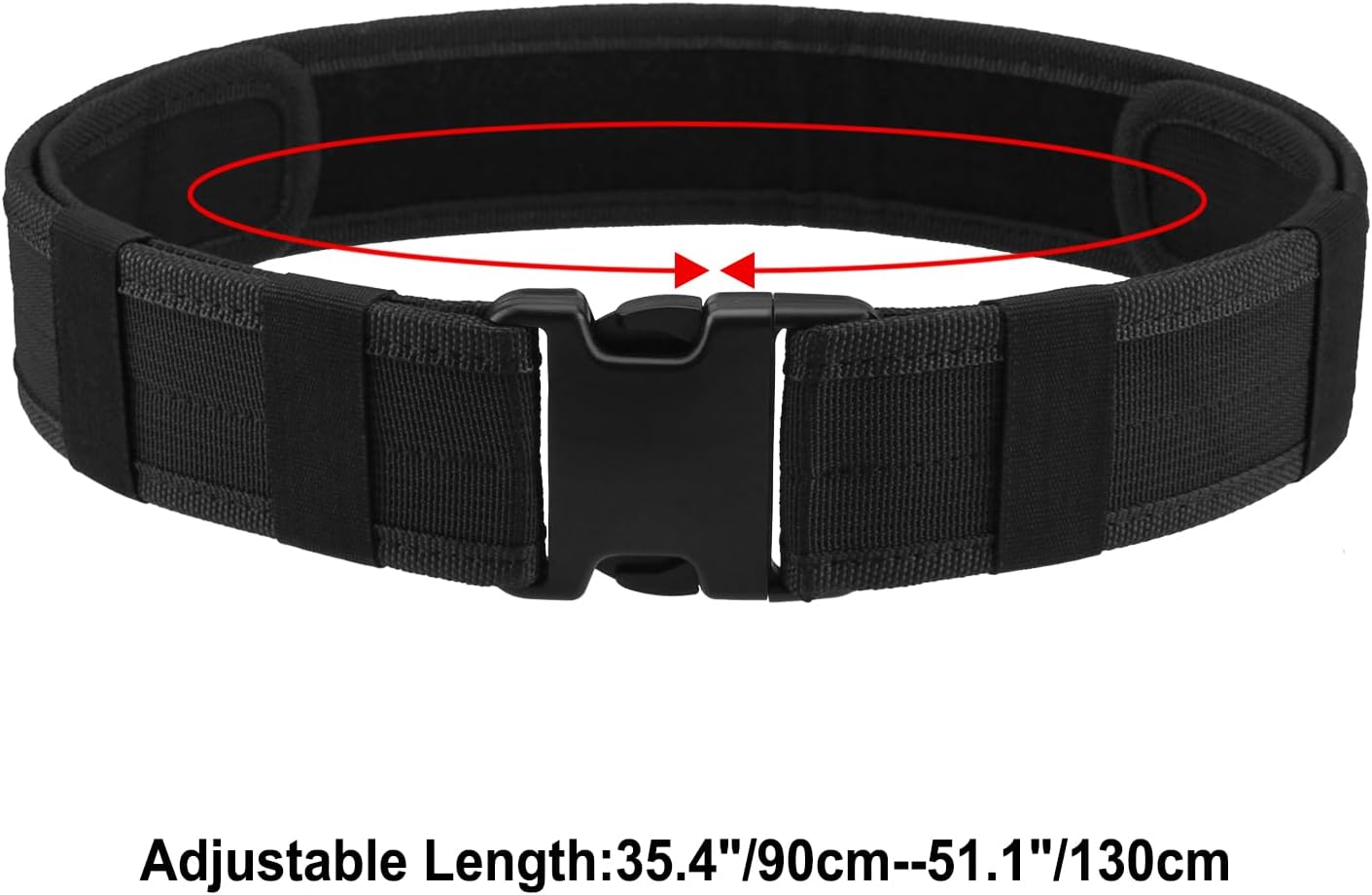 AGPTEK Police Security Tactical Combat Gear Utility Nylon Belt (Black)