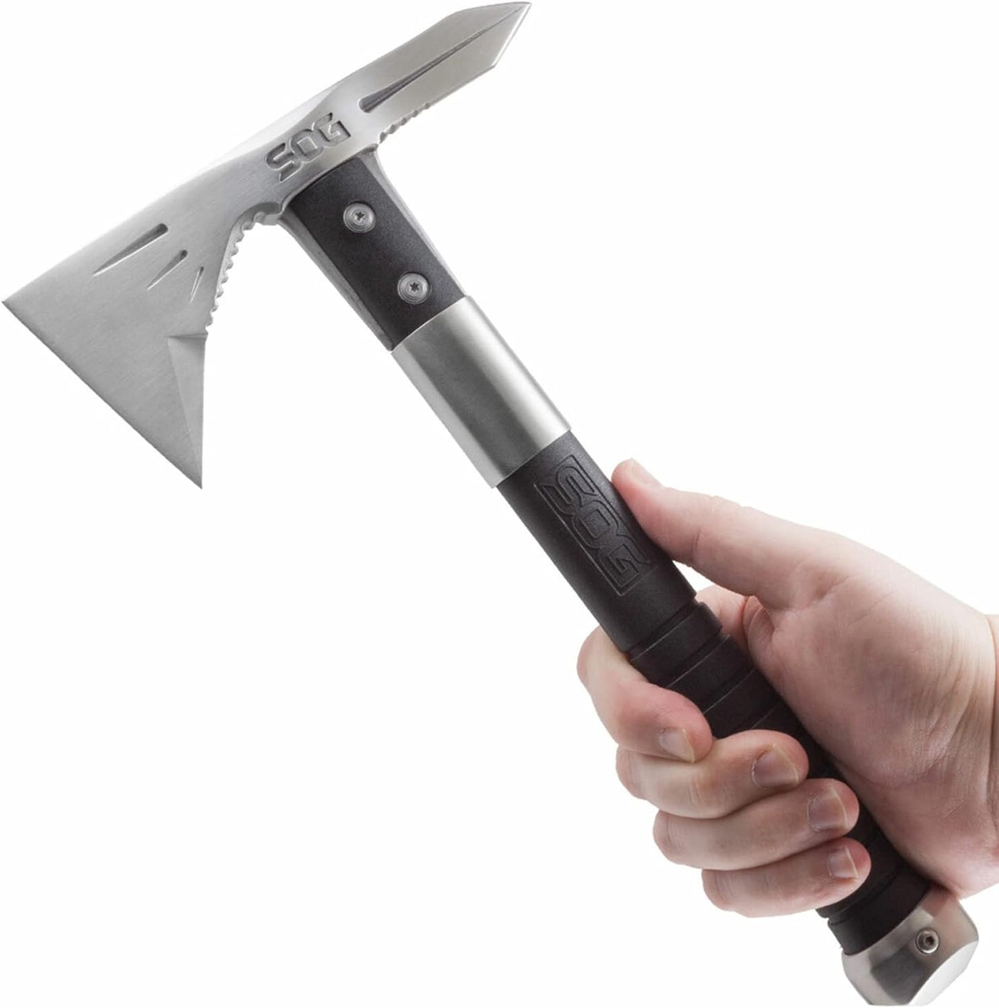 SOG Tomahawk Tactical Hatchet - Voodoo Hawk Mini Tactical Axe, Throwing Hatchet w/ 2.75 Inch Blade for Survival Sports and Camping Axes (F182N-CP)
