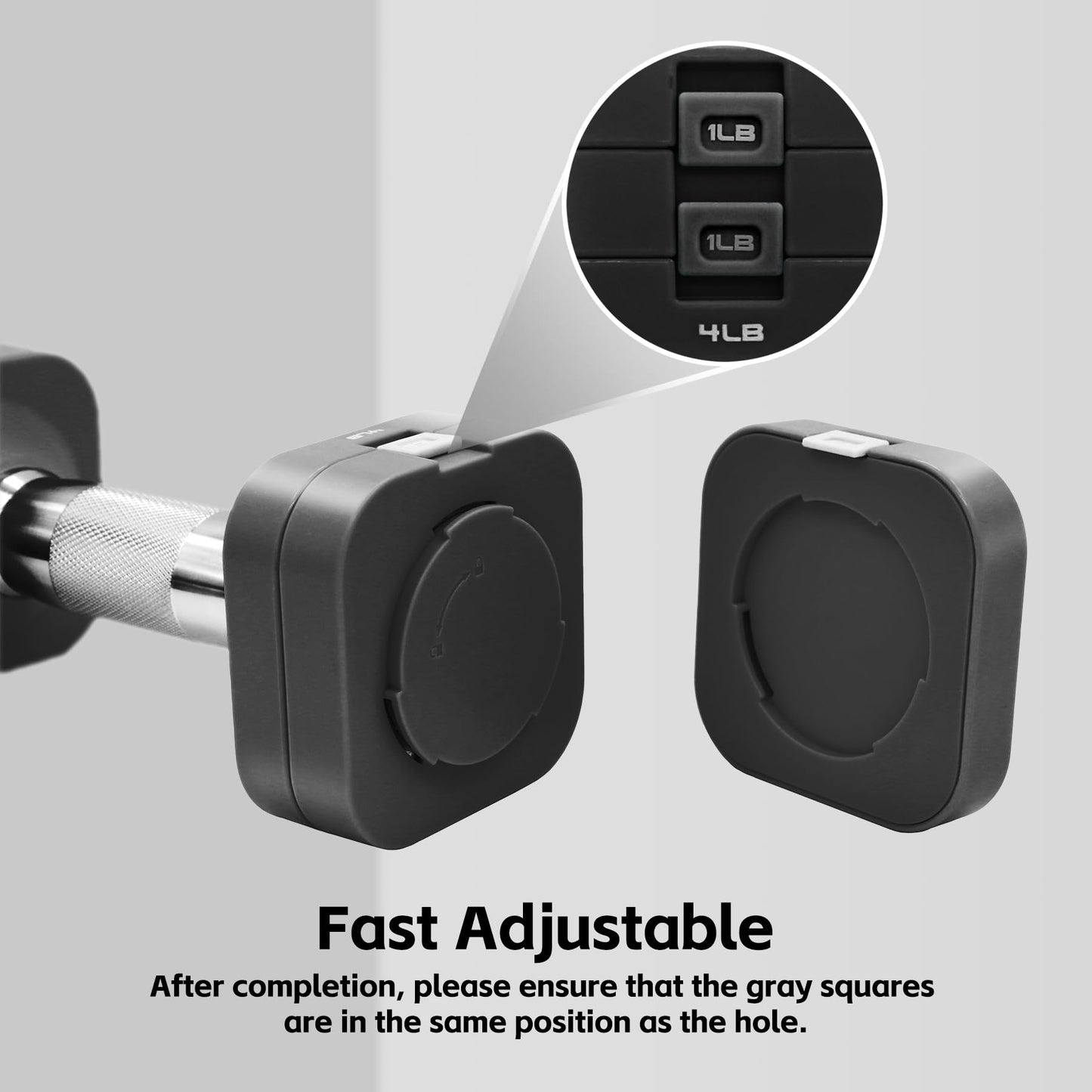 20LBS Adjustable Dumbbell Set, 4 in 1 Free Weights Dumbbells Set for,4lb 6lb 8lb 10lb, with Metal Non Slip Handle,Quick Change,Home Gym Strength Training Equipment for Men and Women