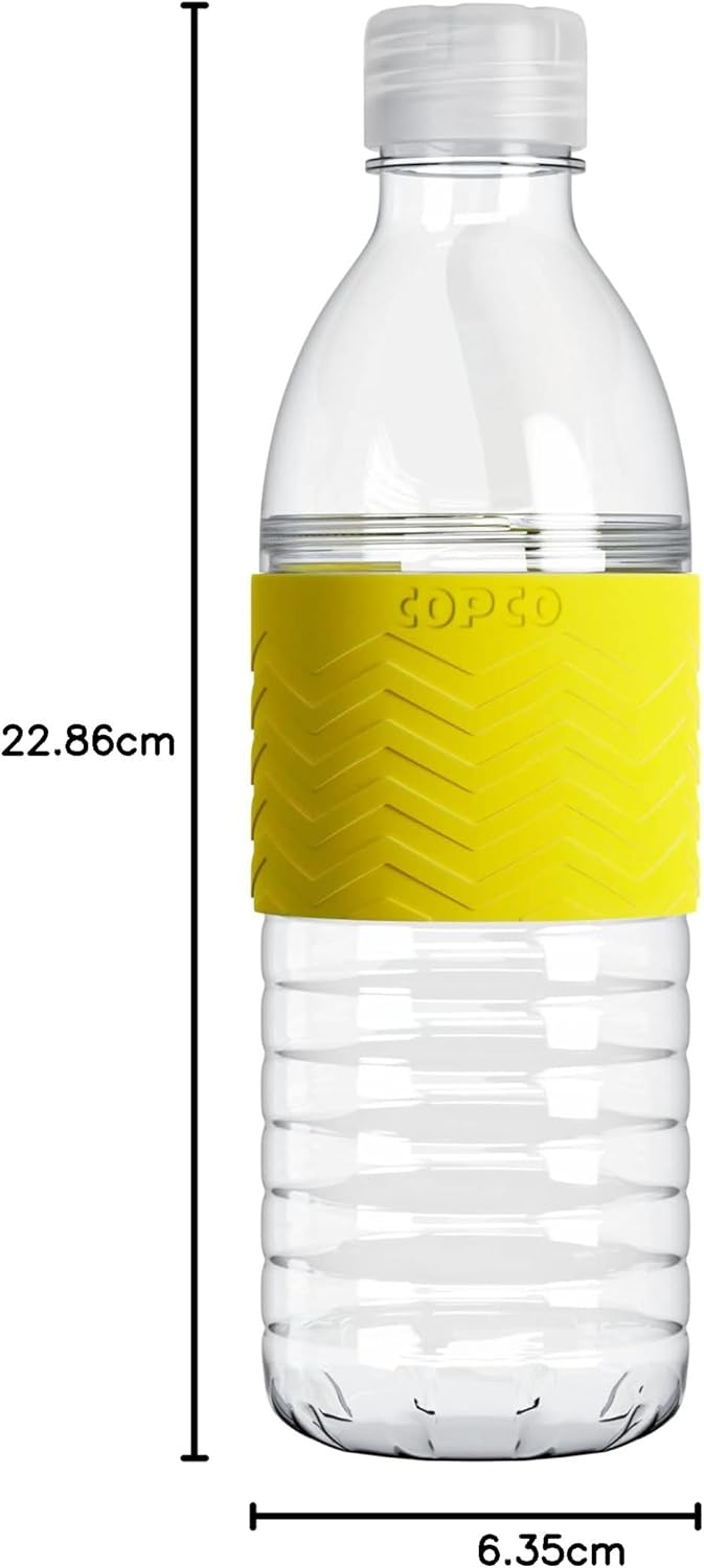 Copco Hydra 16.9 oz Water Bottle with Leak-Proof Lid - Tritan Reusable with Textured Grip Sleeve - BPA-Free, Shatter-Resistant, Dishwasher Safe for Travel, Gym, Work, Outdoors (Pink)