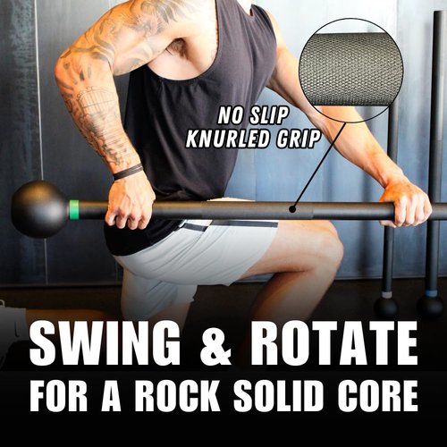 Wolf Strength 10lb Steel Mace Bell - Versatile Macebell for Functional Strength: Core, Shoulders, Grip & Conditioning | Workout Mace for Home Gyms & Training Gyms | 10lb & 15lb Mace Ball Available