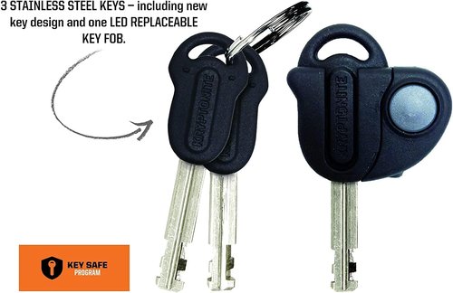 Kryptonite New York Standard Bike U-Lock, Heavy Duty Anti-Theft, 16mm Shackle with Mounting Bracket and Keys, Ultimate Security for Bicycles E-Bikes Scooters