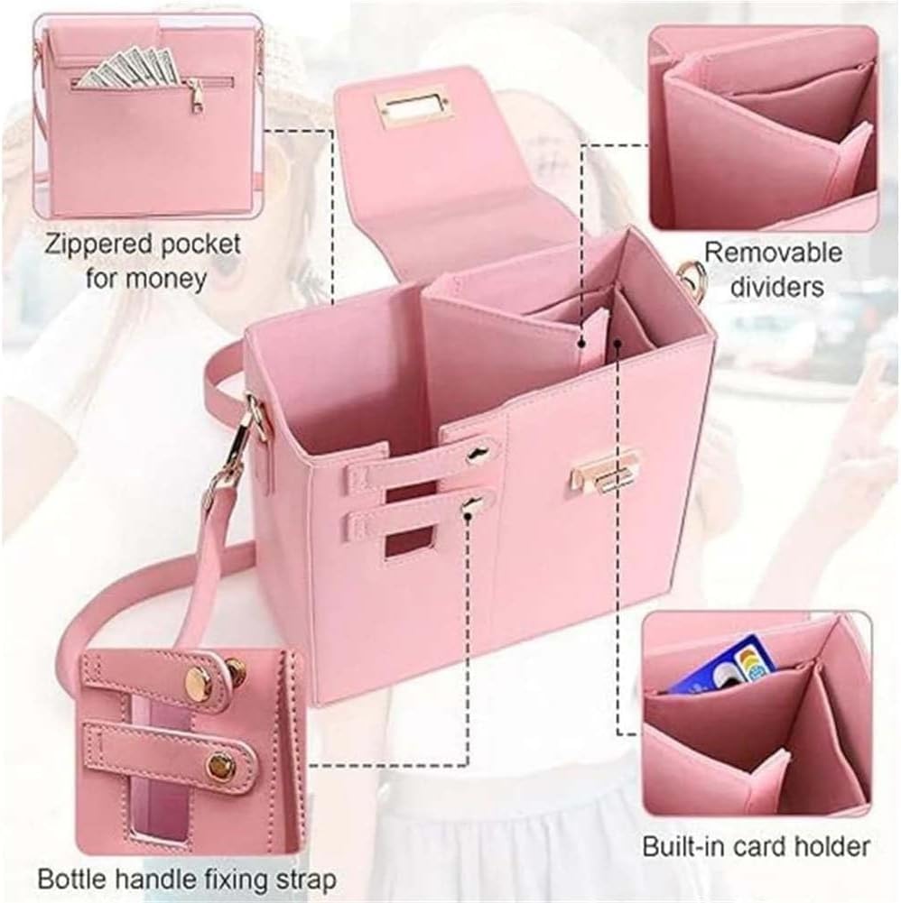2025 New Stanley Purse Cup Holder Bag Crossbody Water Cup Storage Bag Portable Cups Purses Stanley Cup Purse Holder 40 Oz (Khaki)