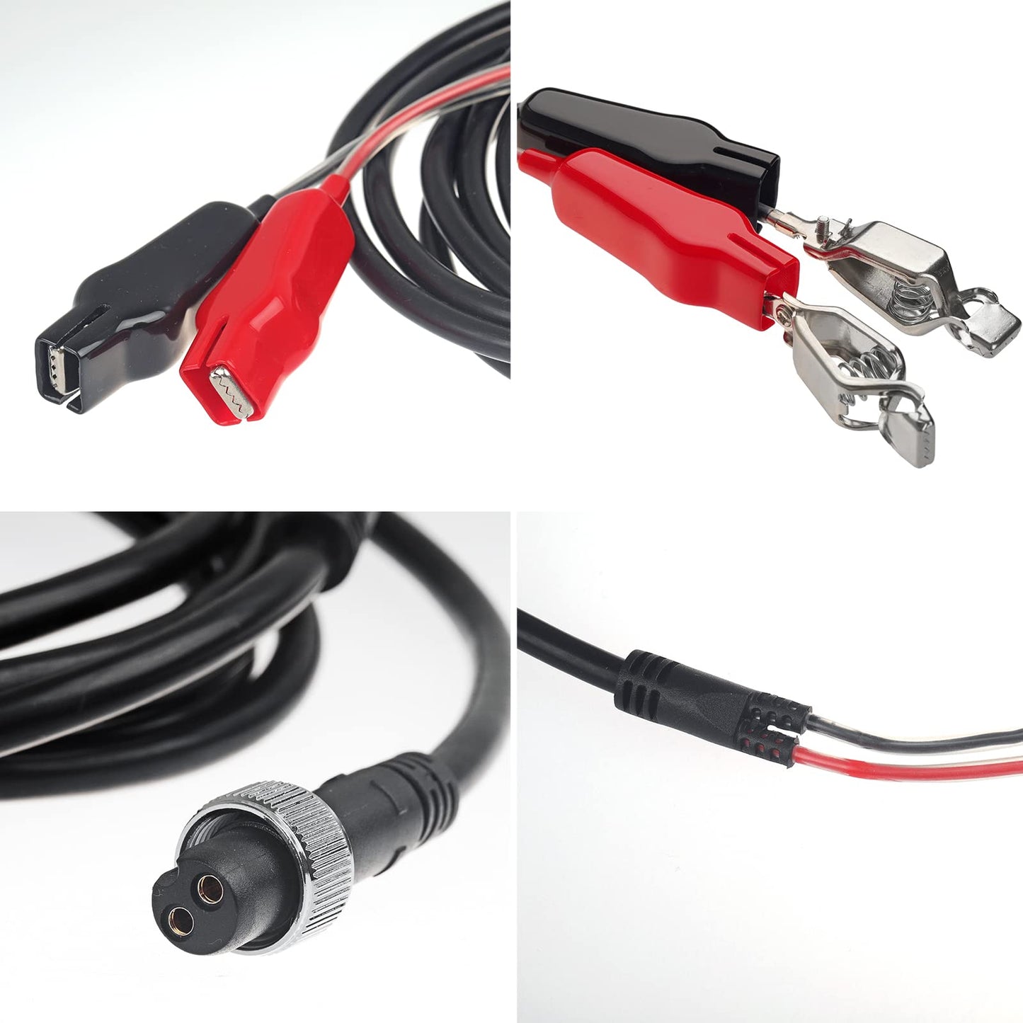 2Pcs 10Ft Electric Fishing Reel Power Cord Cable, Power Cable Connecting Battery to Reels Spool, Compatible with Daiwa Tanacom 1000 750 500, Seaborg 500MJ, Leobritz, Shimano, BeastMaster, ForceMaster
