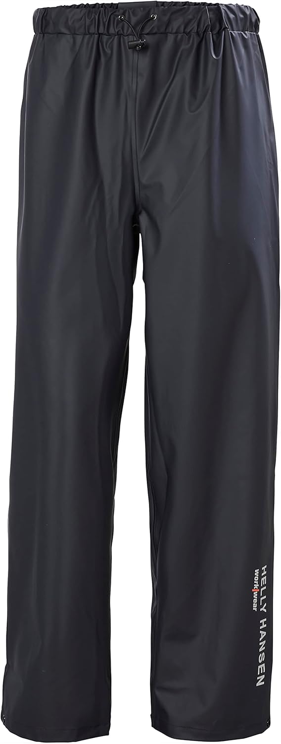 Helly-Hansen Workwear Voss Men's Waterproof Rain Pants - Elastic Waist, Adjustable Hem - Reflective Safety Waterproof Pant