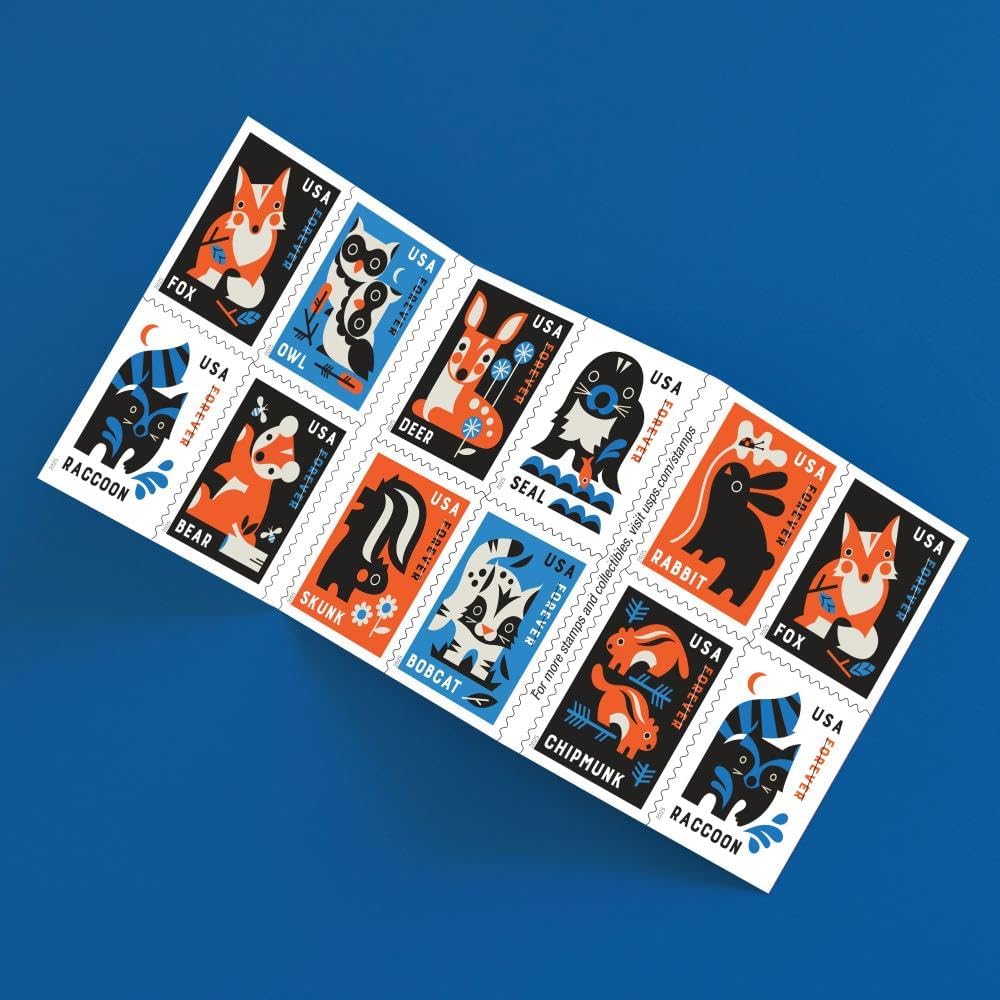 Baby Wild Animals 2025 (Book of 20) First-Class Mail Forever Postage Stamps