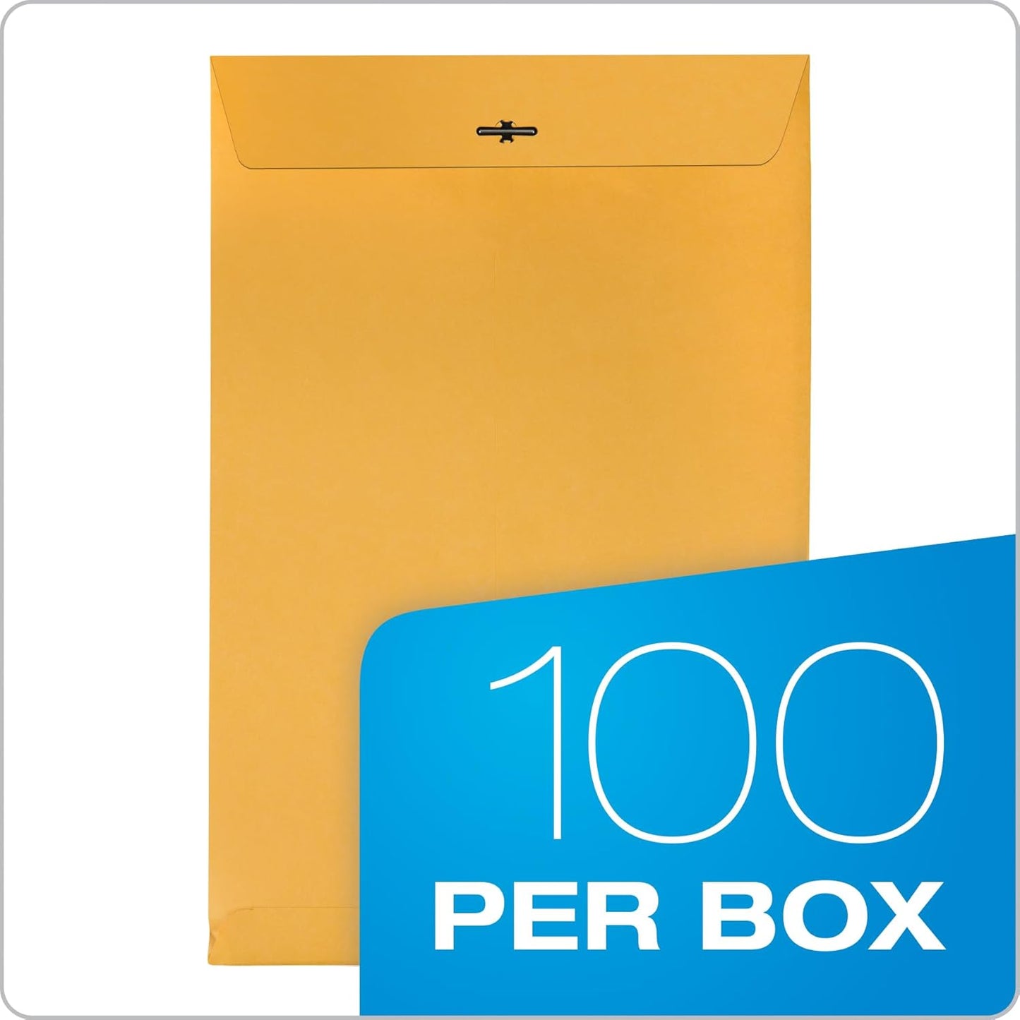 Quality Park 6 x 9 Clasp Envelopes, Clasp and Gummed Closures for Storing or Mailing, 28 lb Kraft Paper, 100 per Box (QUA37855)