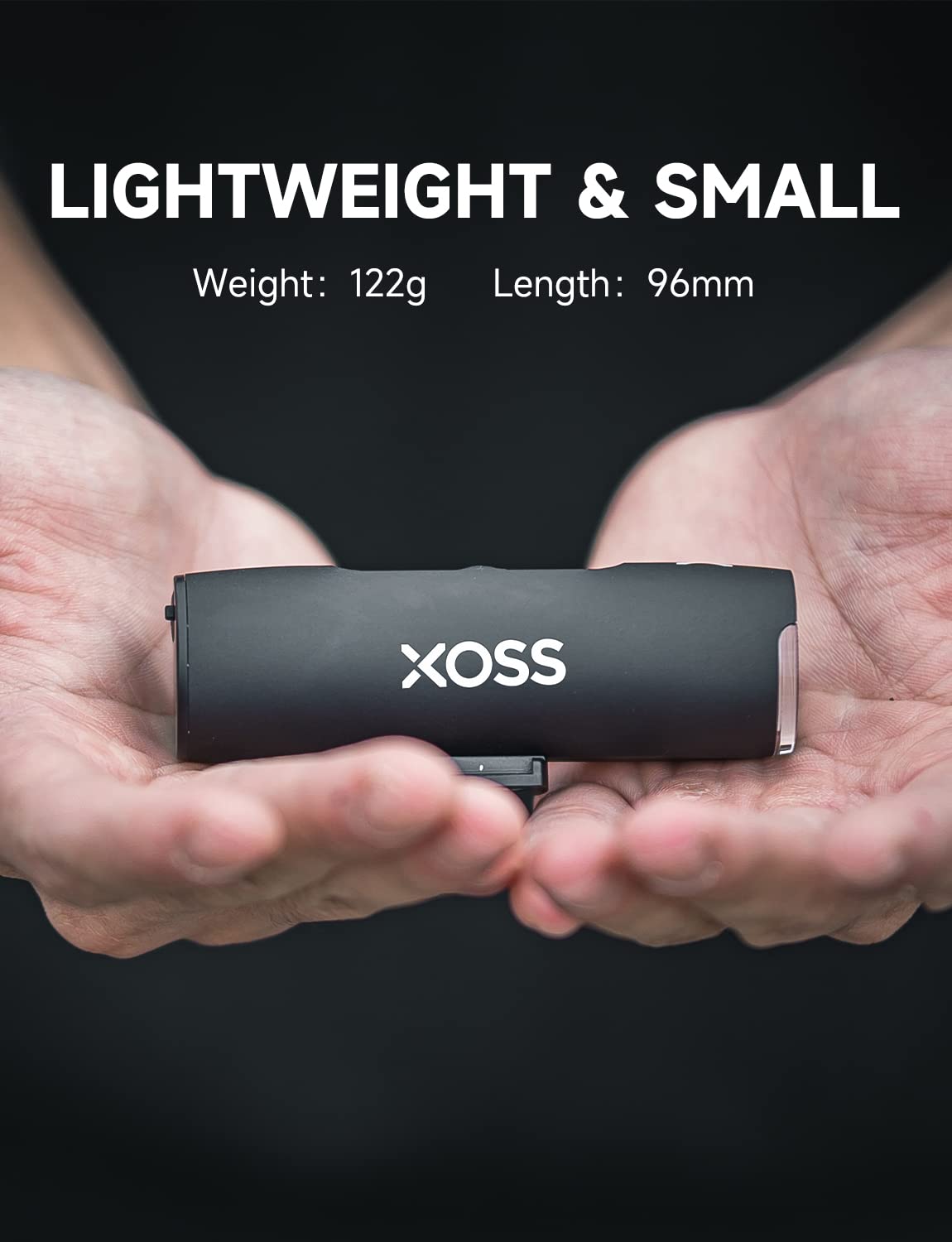 XOSS XL-800 Bike Headlight, 800 Lumens USB-C Rechargeable Bicycle Lights for Night Riding, Waterproof LED Road Bike Light with 5 Modes, Front Light Easy to Install