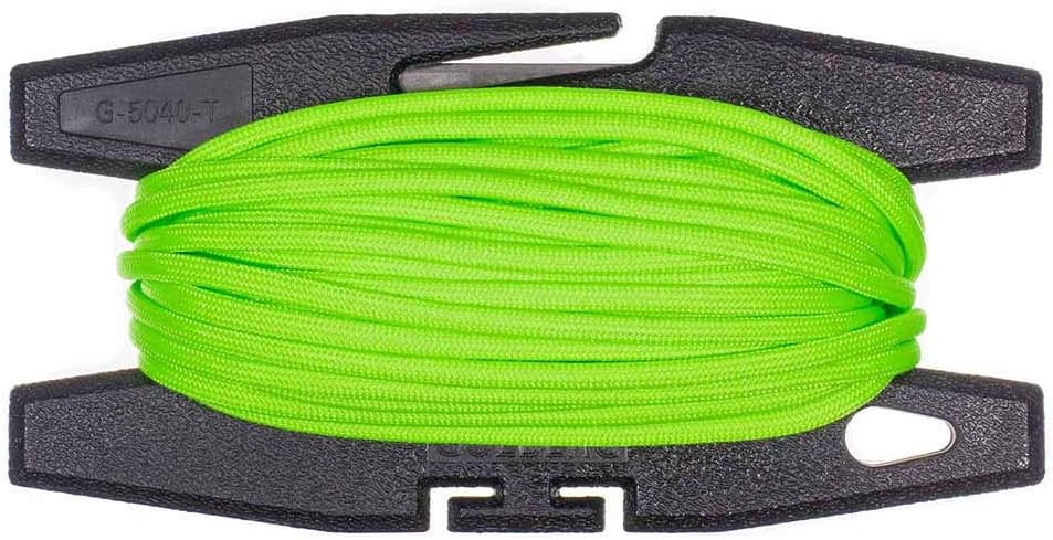 Paracord Spool Tool with 50 Feet of 550 7 Inner Strand Parachute Cord