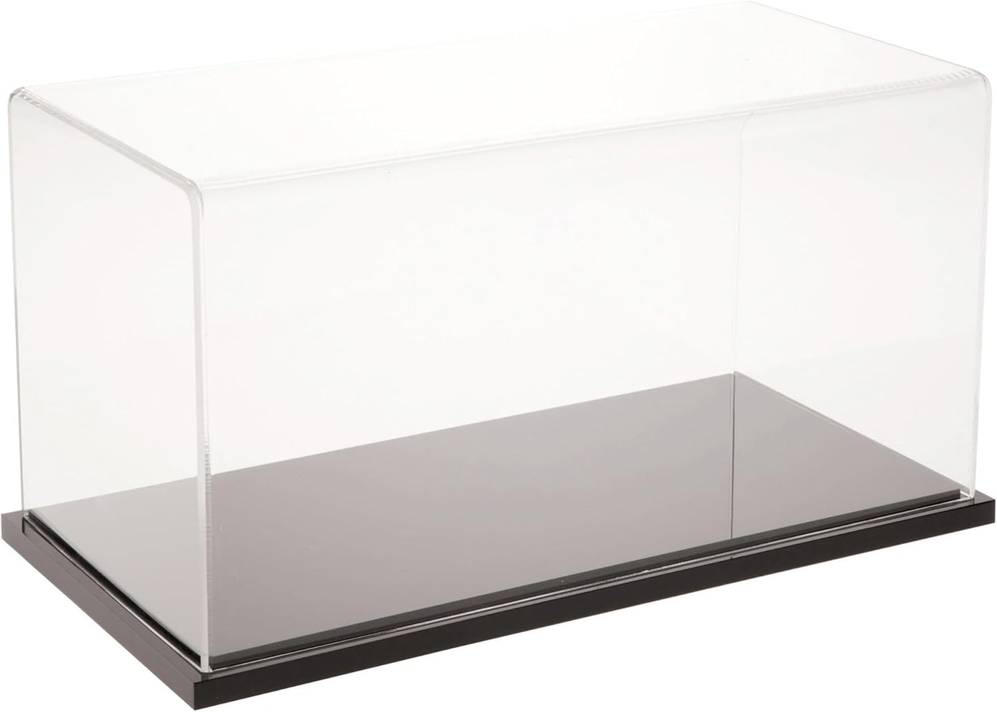 Plymor Clear Acrylic Display Case with Hardwood Base, 12" W x 6" D x 6" H