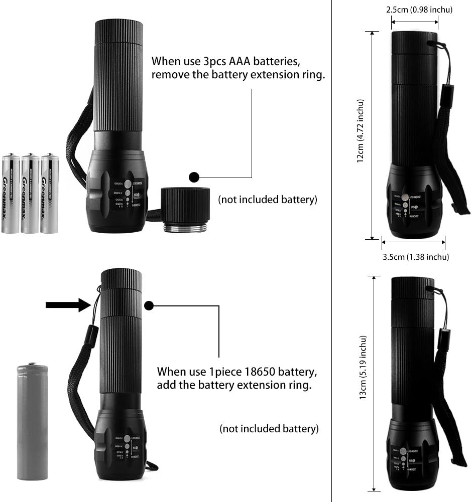 2 Packs Bike Light Set Super Bright Focus Adjustable Front Headlight and Rear LED Mountain Bicycle Light, Mount Included JB866