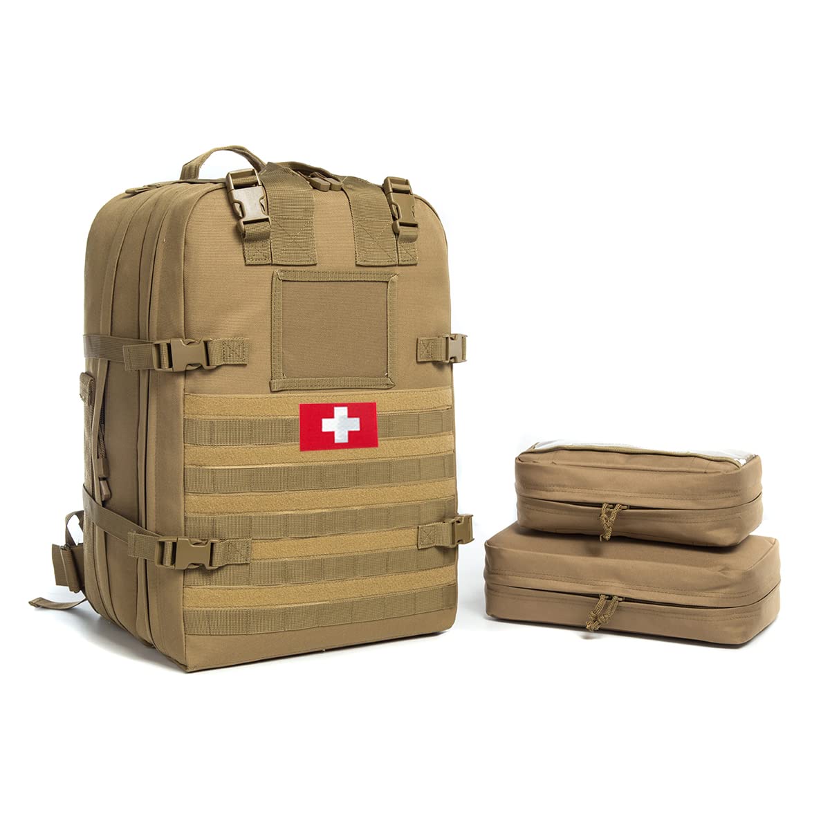 2Pcs IR Reflective Medic Patches Tactical Military Patches, Infrared IR EMS EMT MED Medical Red Cross Morale Hook and Loop Badge First Aid Patches