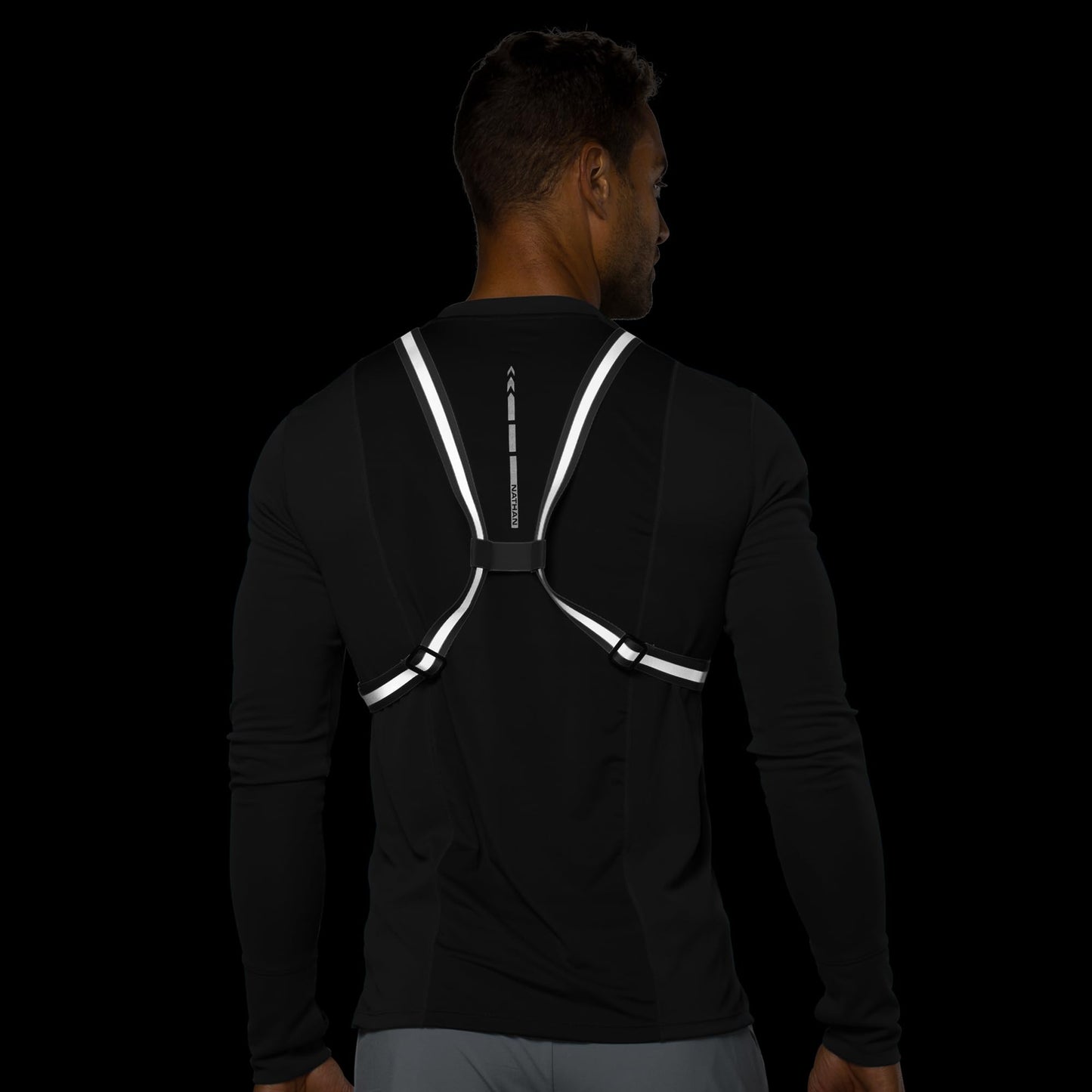 Nathans NS60320-00001-OSFM Hypernight Reflective Vest Lite Black