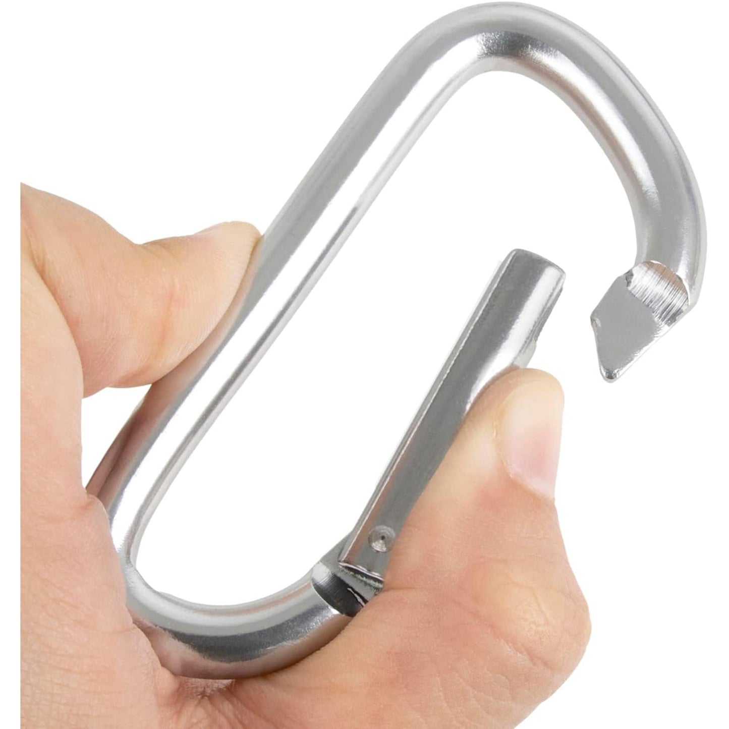 1PCS Carabiner Clip, 3" Aluminum Clips D Ring Shape Carabiner Heavy Duty Carabiner, Key Chain with Ring Keychain Hook Carabiner,Accessory and Keychain Carabiners (Green)