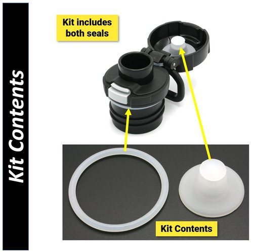 KuLM Outdoors Standard-Mouth Replacement Flip Lid Seal Kit and Bottle Bottle (Silicone)