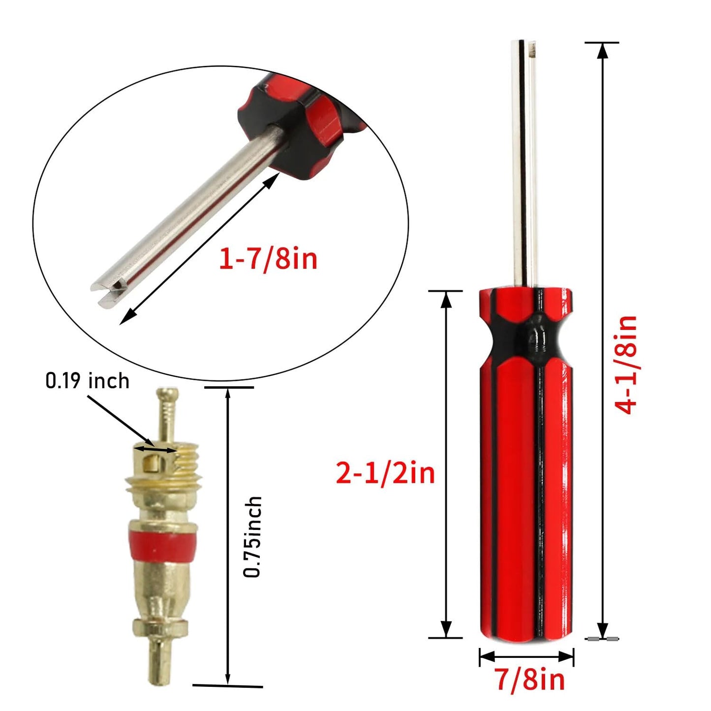 15 Pcs Bike Valve Core Removal Tool,Spool Removal and Installation Tool, Valve Stem Core/Spool, Stem Caps fit for Most Automotive Car Motorcycle Truck Bike Tire (45)