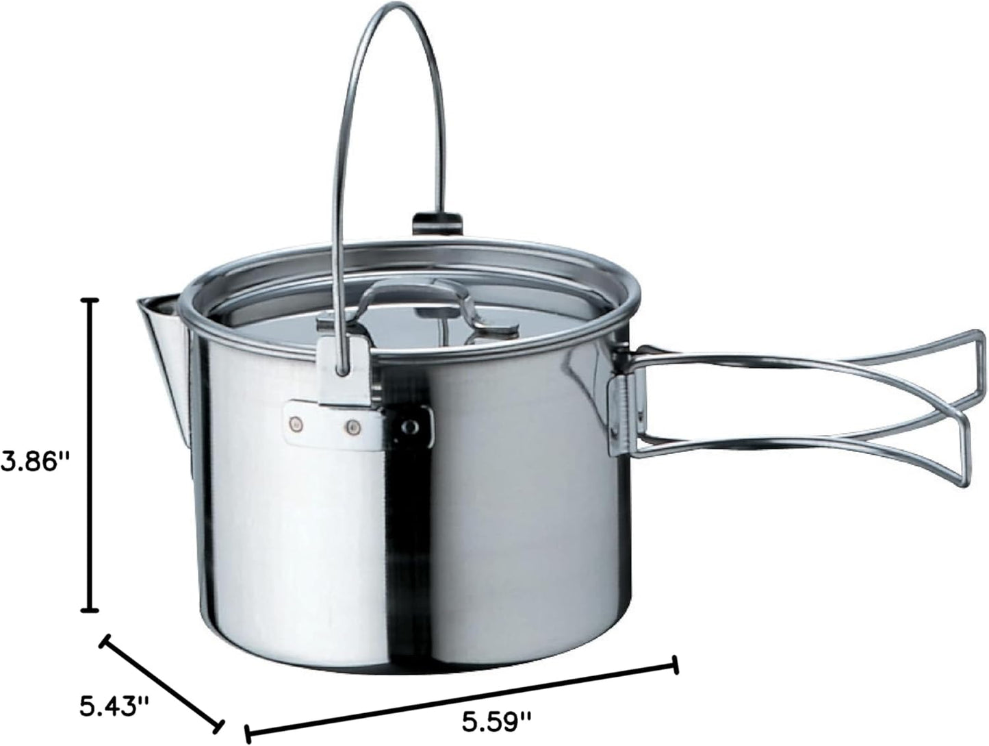 Snow Peak Kettle No. 1 - Stainless Steel Kettle for Outdoor Cooking - Durable Camping Kettle for Camping & Hiking