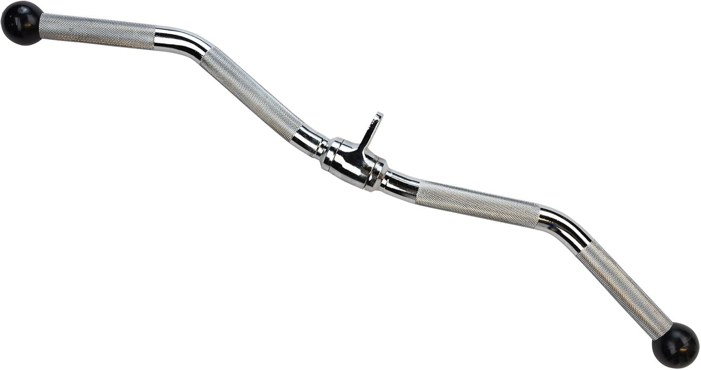 Body-Solid Tools (MB229) Revolving Curl Bar, Pulldown Cable Machine Attachment, Lat Pull Down Curling Bar Accessories for Fitness, Strength and Muscle Building Workout Pulley Equipment