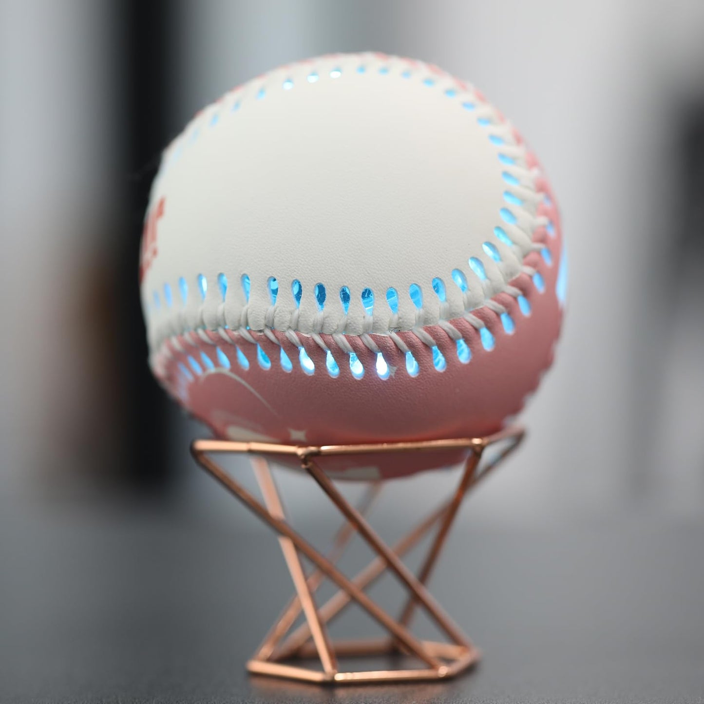 JIOBOLION Baseball holder- Premium Metal Display Stand for Baseball, Tennis Balls, Golf Balls, and baseball party decorations - Perfect for Collectors (Rose gold)…