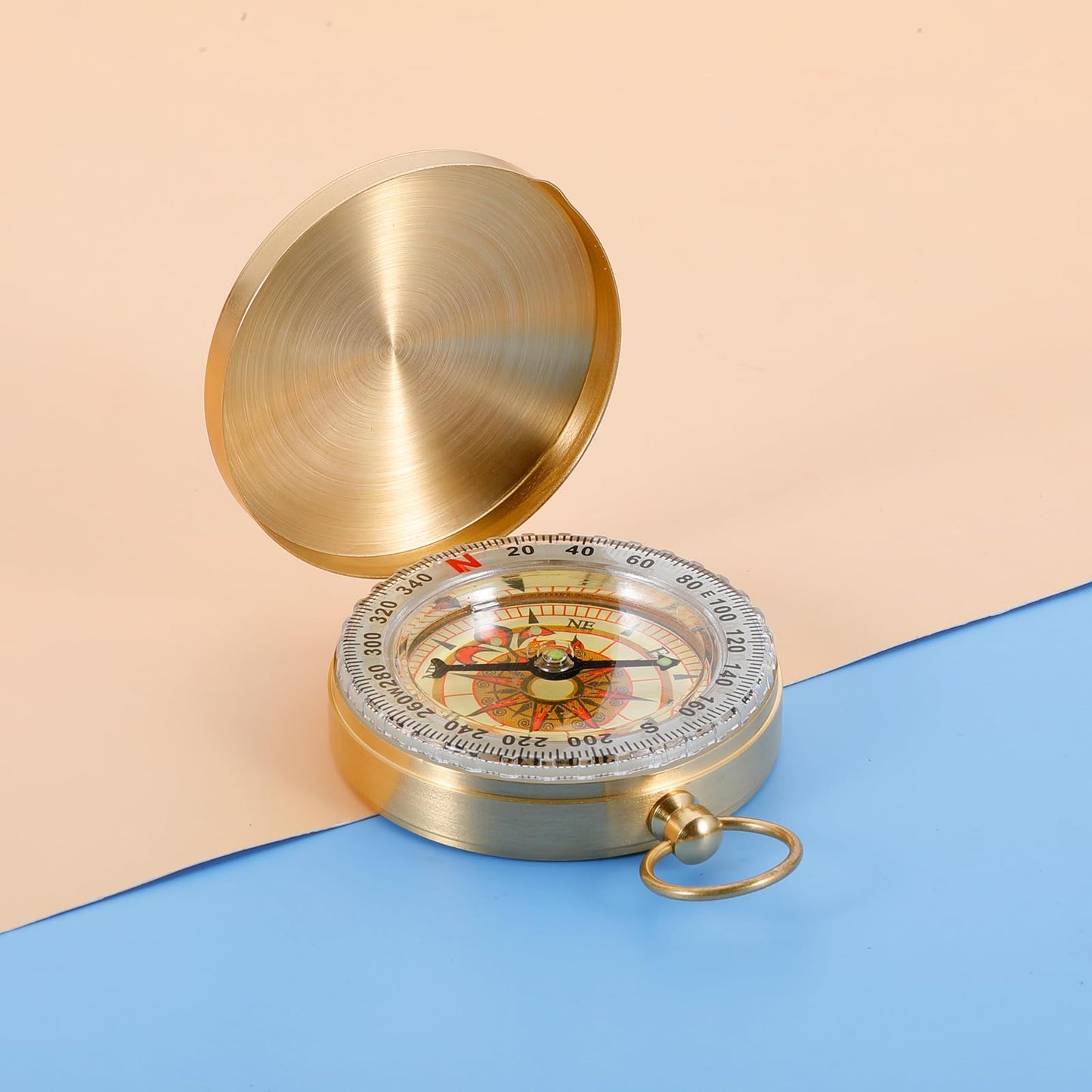 KINMES Brass Engraved Compass - Inspirational Gifts for Grandson: Baptism, Confirmation, Graduation, Christmas, Stocking Stuffers