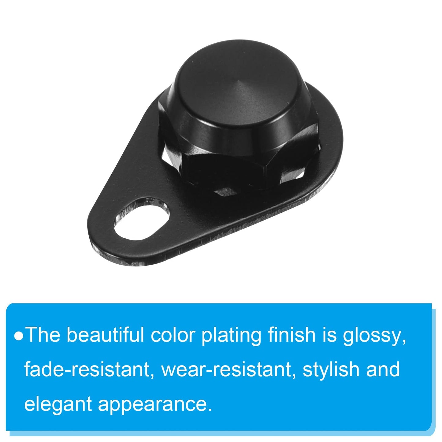 PATIKIL Fishing Reel Screw Nut Locking Plate, Right Handle Locking Caps Screw M8 Nut Replacement for DIY Fishing Accessories, Black