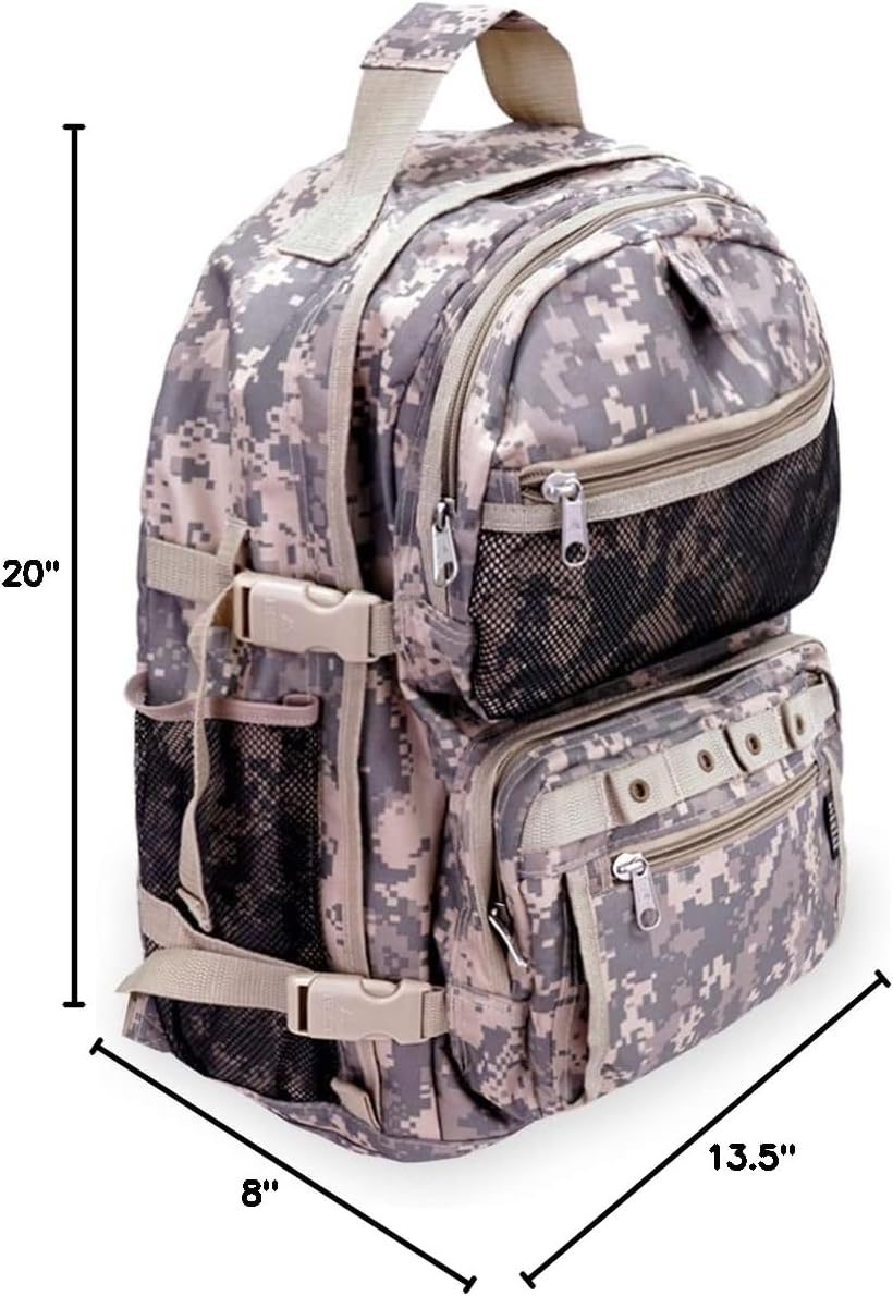 Everest Oversize Digital Camo Backpack, Digital Camouflage, One Size