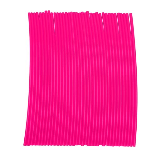 JFG RACING Bike Spoke Covers,Universal 72Pcs Dirt Bike Spoke Skins Wheel Wraps for 8"-21" Rims for Dirt Pit Bike Motorcycle Bicycle Wheelchair Decoration - Pink