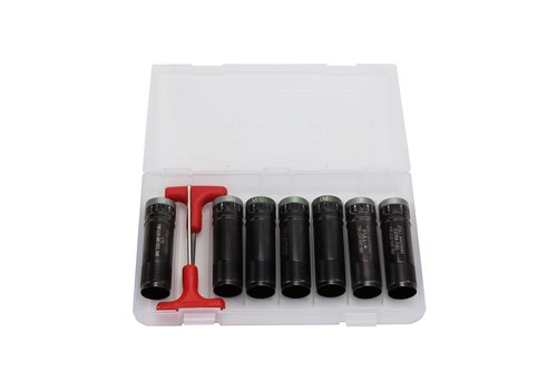 Negrini Extended Shotgun Choke Tube Case (8 Chokes) - Fits Various Choke Tube Sizes up to 3-7/8 Inches - Choke Tube Organization and Secure Storage - Clear
