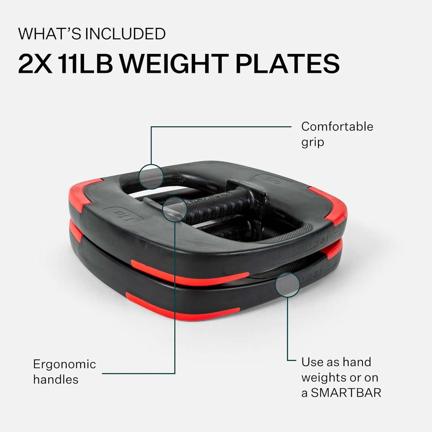 Les Mills™ Dual Purpose Ergonomic Exercise Weight Plates for Total Body Workouts